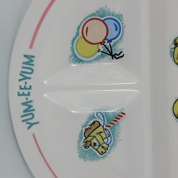 rare 1960s YUM-EE-YUM Imports Inc Japan Children's Divided Plate - Picture 3 of 9